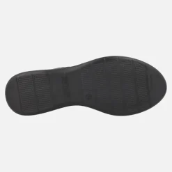 Sandalias negras de piel grabada con cierre de velcro