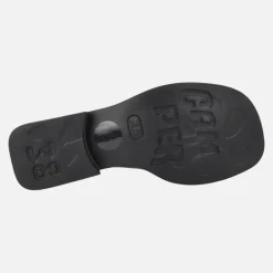 Sandalias negras de piel con tiras cruzadas para mujer Dana