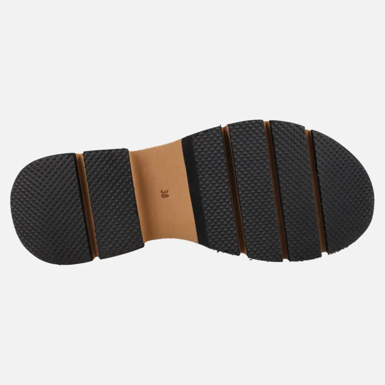 Sandalias negras de piel con piso tricolor Zanzibar
