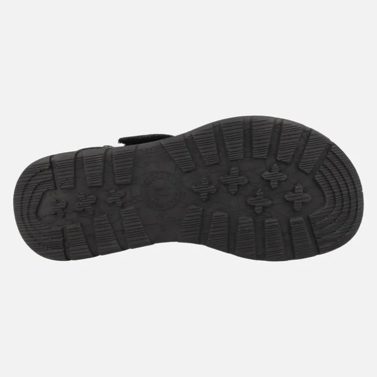 Sandalias negras de piel con plataforma Noah