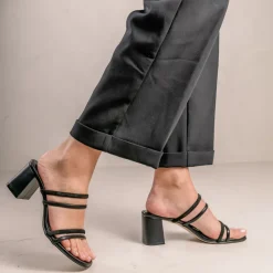 Sandalias Nolita de tiras combinadas y tacón ancho para mujer