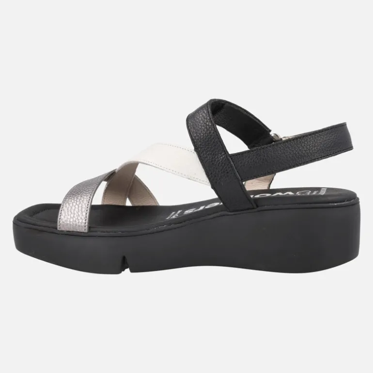Sandalias Pandora con tiras combinadas y plataforma Extralight