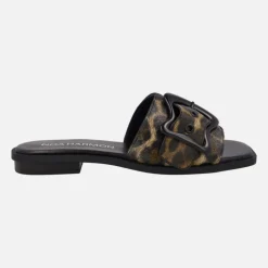 Sandalias planas con estampado leopardo Vibra