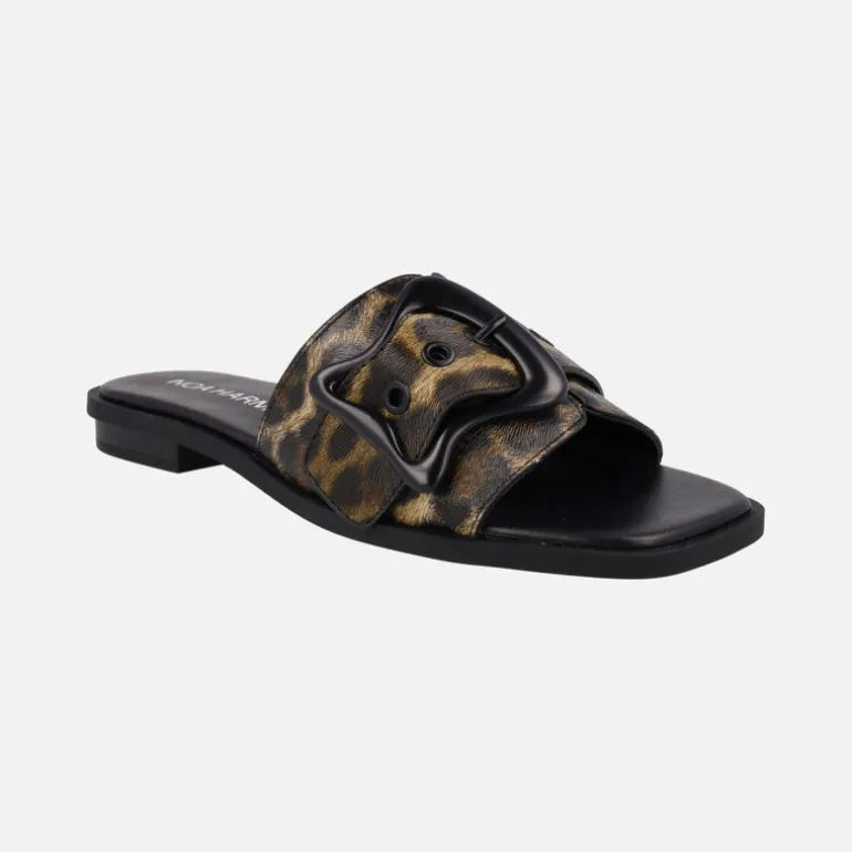 Sandalias planas con estampado leopardo Vibra