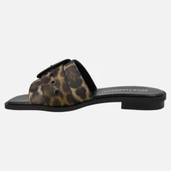 Sandalias planas con estampado leopardo Vibra