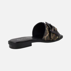 Sandalias planas con estampado leopardo Vibra
