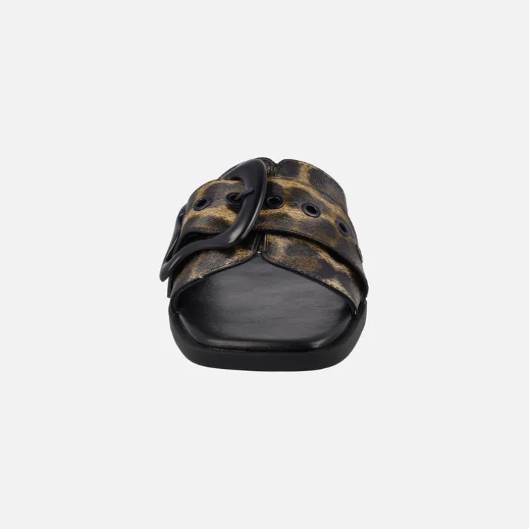 Sandalias planas con estampado leopardo Vibra