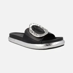 Sandalias planas con maxi hebilla Pascal