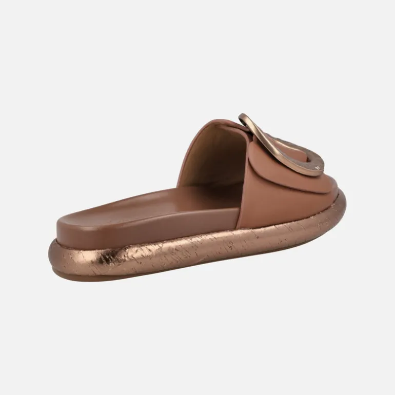 Sandalias planas con maxi hebilla Pascal