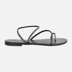 Sandalias planas con tiras de strass 63-TCM Nicolas Lainas