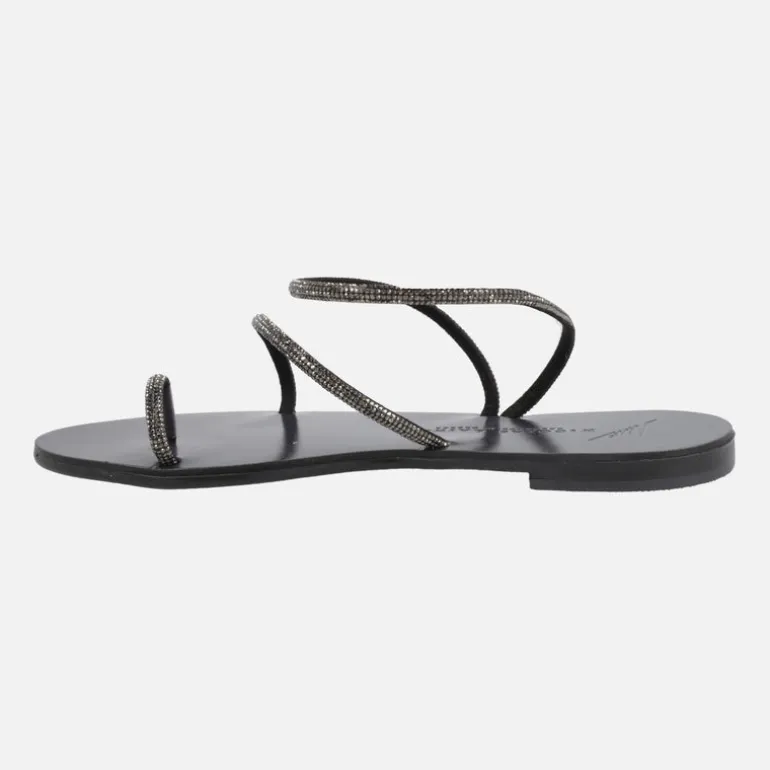 Sandalias planas con tiras de strass 63-TCM Nicolas Lainas