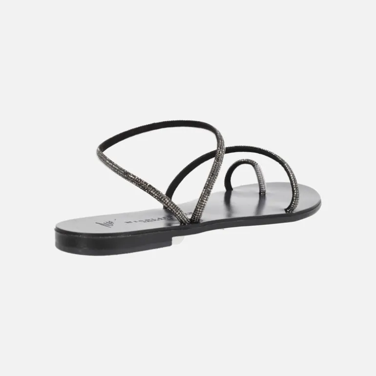 Sandalias planas con tiras de strass 63-TCM Nicolas Lainas