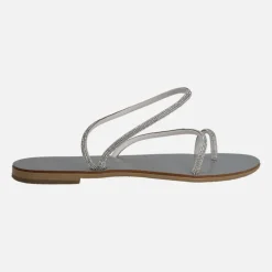 Sandalias planas con tiras de strass 63-TCM Nicolas Lainas