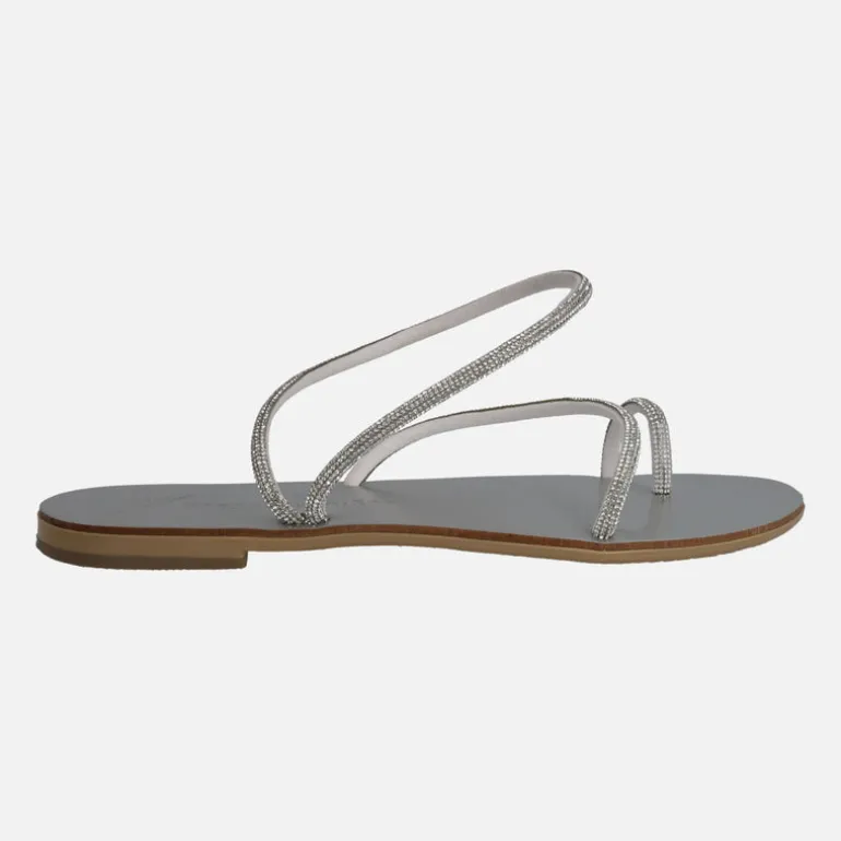 Sandalias planas con tiras de strass 63-TCM Nicolas Lainas