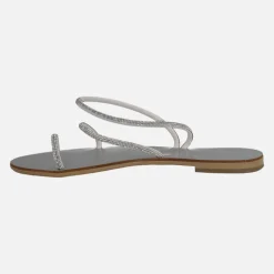 Sandalias planas con tiras de strass 63-TCM Nicolas Lainas