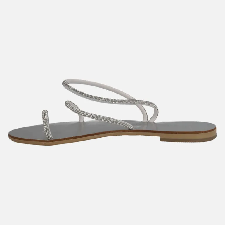 Sandalias planas con tiras de strass 63-TCM Nicolas Lainas