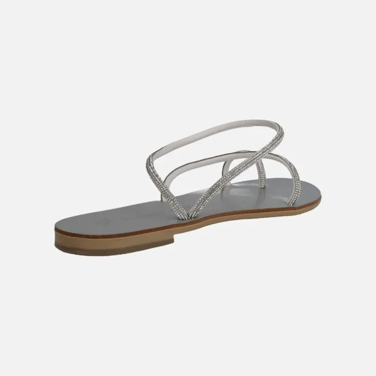 Sandalias planas con tiras de strass 63-TCM Nicolas Lainas