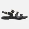 Sandalias planas de piel con hebillas Zorion