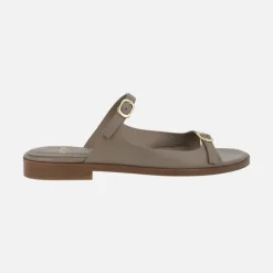Sandalias planas de piel para mujer Lottusse Nylo con hebillas