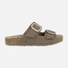 Sandalias planas de piel estilo bios con hebillas Jerba 700