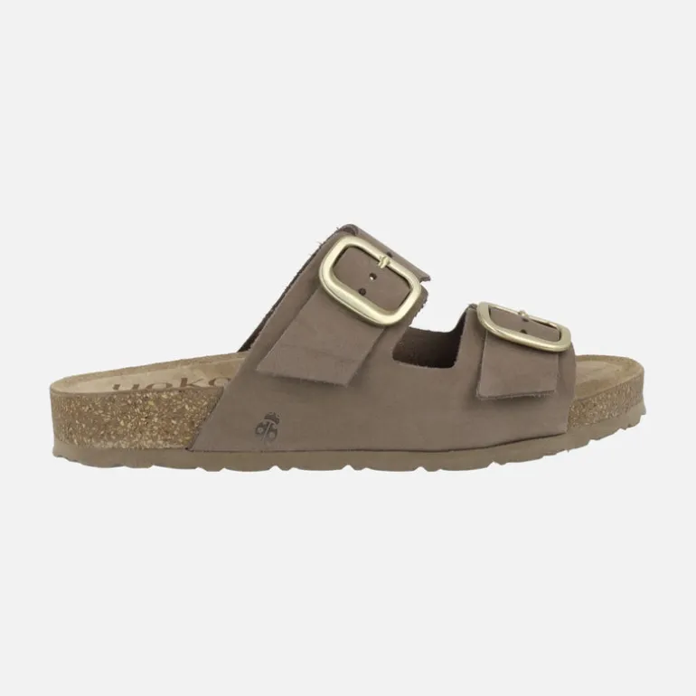 Sandalias planas de piel estilo bios con hebillas Jerba 700