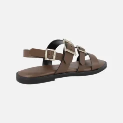 Sandalias planas de piel con hebillas Zorion