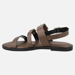 Sandalias planas de piel con hebillas Zorion