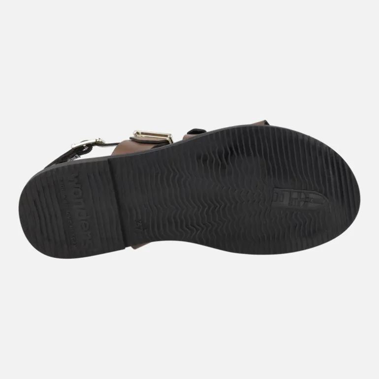 Sandalias planas de piel con hebillas Zorion