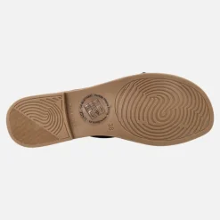 Sandalias planas de piel con tiras entrelazadas