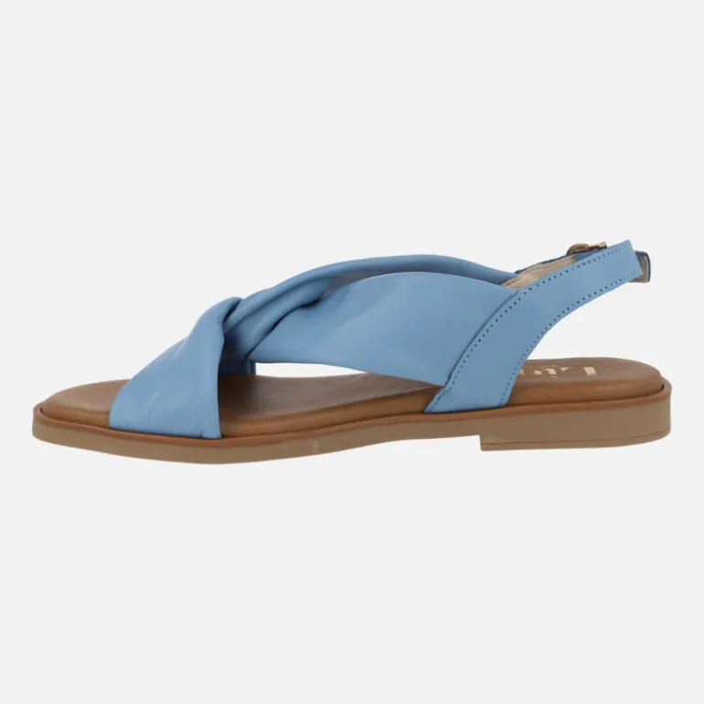Sandalias planas de piel con tiras entrelazadas