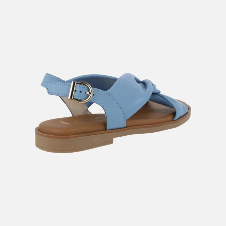Sandalias planas de piel con tiras entrelazadas