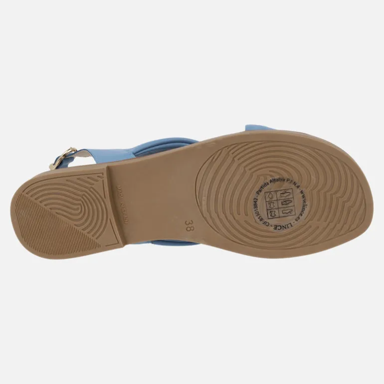 Sandalias planas de piel con tiras entrelazadas