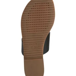 Sandalias planas de piel bicolor negro oro Sozy