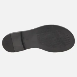 Sandalias planas de piel con adorno de monedas