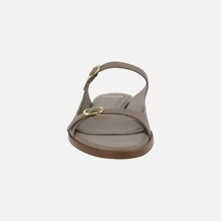 Sandalias planas de piel para mujer Lottusse Nylo con hebillas