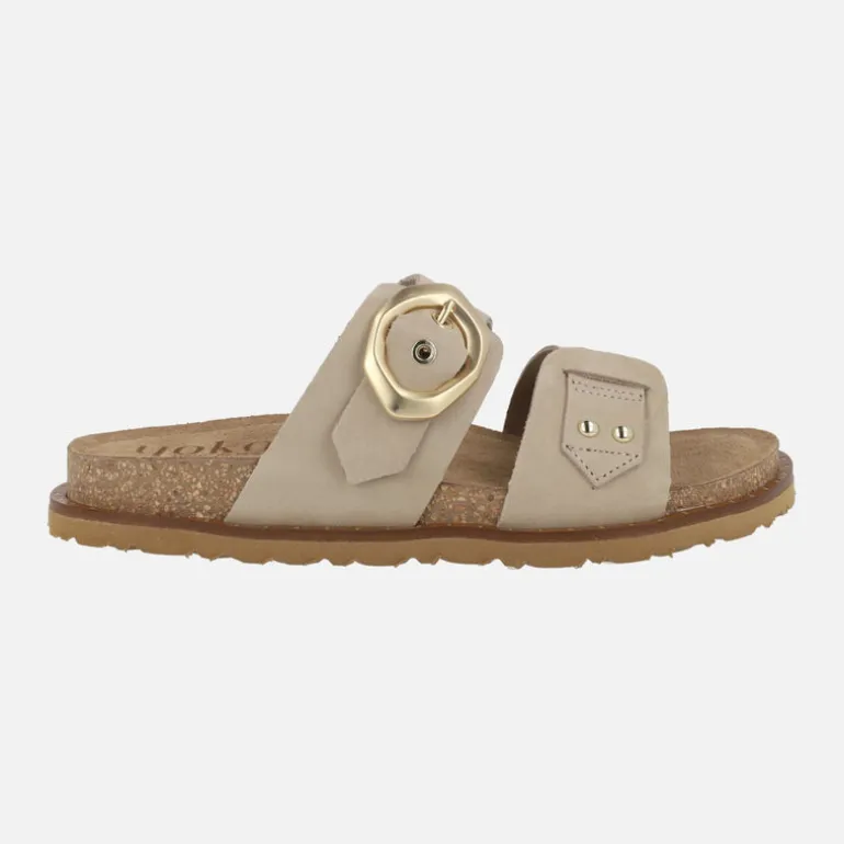 Sandalias planas de piel Bolus 254 con hebilla asimétrica