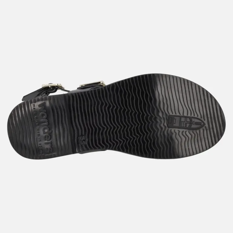 Sandalias planas de piel con hebillas Zorion