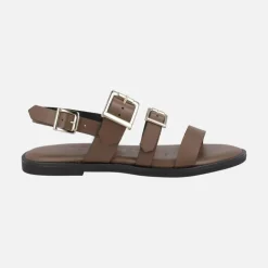 Sandalias planas de piel con hebillas Zorion
