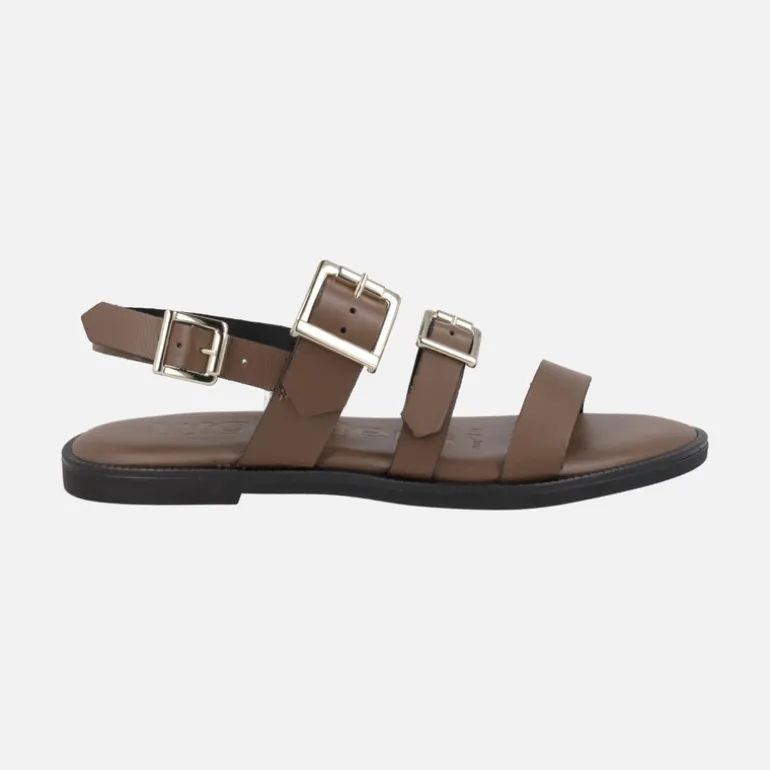 Sandalias planas de piel con hebillas Zorion