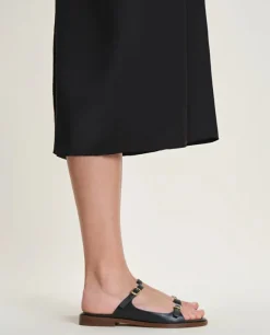 Sandalias planas de piel para mujer Lottusse Nylo con hebillas