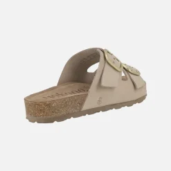 Sandalias planas de piel estilo bios con hebillas Jerba 700