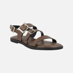 Sandalias planas de piel con hebillas Zorion