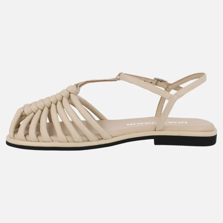 Sandalias planas de tiras estilo cangrejeras