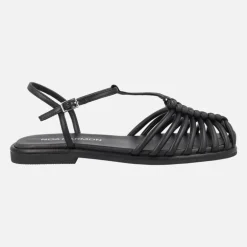 Sandalias planas de tiras estilo cangrejeras