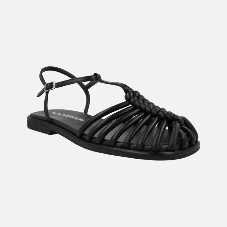 Sandalias planas de tiras estilo cangrejeras