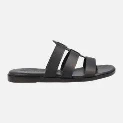Sandalias planas descalzas de piel