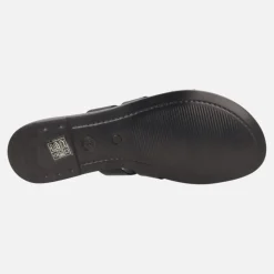 Sandalias planas descalzas de piel