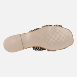 Sandalias planas Durban en tejido trenzado rafia