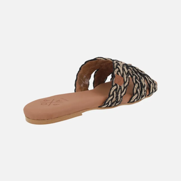 Sandalias planas Durban en tejido trenzado rafia