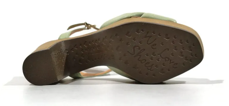 Sandalias Polop de piel con nudo y plataforma mujer